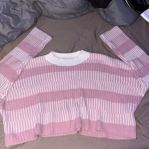 Sincerely Jules Pink and White Striped Sweater
